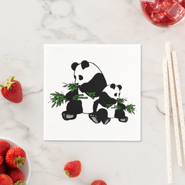 Growing Up Panda Napkins (Insitu)
