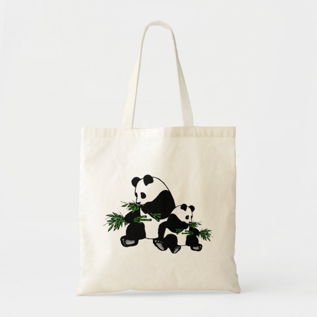 Growing Up Panda Tote Bag (Front)
