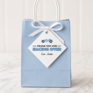 Growing Up Too Fast Race Car Birthday Favor Tag
