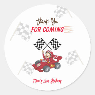 Growing up two fast 2nd Birthday Classic Round Sticker