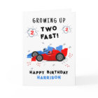 Growing Up Two Fast 2nd Birthday Kids Racing Cars