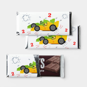 Growing Up Two Fast 2nd Birthday Kids Racing Cars Hershey Bar Favors