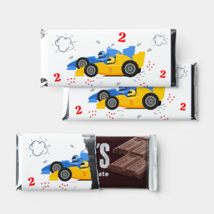 Growing Up Two Fast 2nd Birthday Kids Racing Cars Hershey Bar Favors