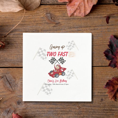 Growing up two fast 2nd Birthday  Napkins