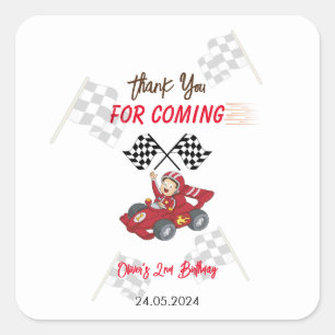 Growing up two fast 2nd Birthday Square Sticker