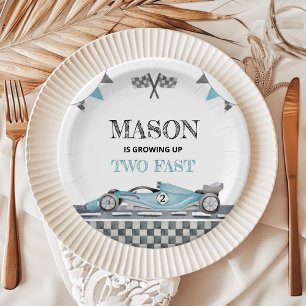 Growing Up Two Fast Birthday Paper Plate