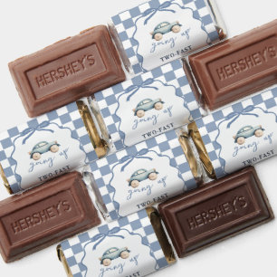 Growing Up Two Fast blue retro birthday  Hershey's Miniatures