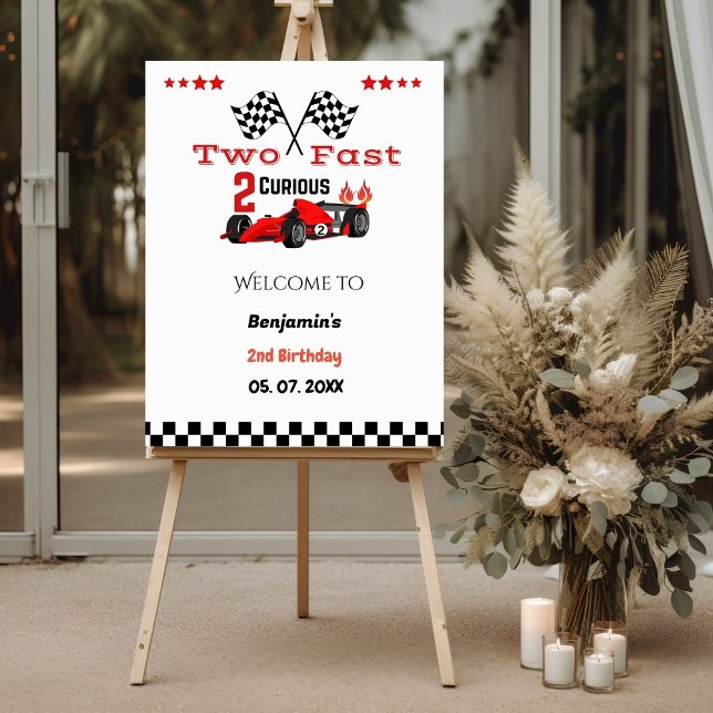 Growing up two fast car race boy 2nd birthday  foam board (Creator Uploaded)