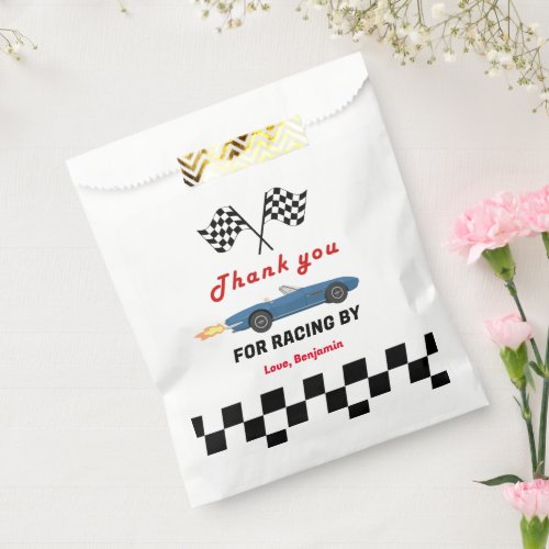 Growing UP TWO Fast  Race Car Boy 2nd Birthday Favor Bag