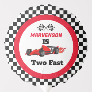 Growing UP TWO Fast Race Car Boy 2nd Birthday Pap Balloon