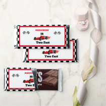 Growing UP TWO Fast  Race Car Boy 2nd Birthday Pap Hershey Bar Favors