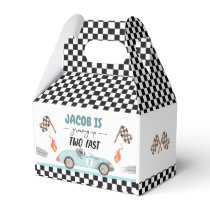 Growing Up Two Fast Race Car Boy Second Birthday Favor Boxes