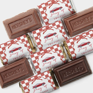 Growing Up Two Fast Red retro birthday Hershey's Miniatures