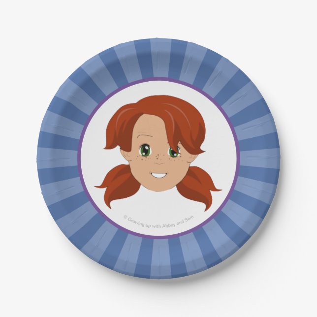 Growing up with Abbey and Sam Party Plate (Abbey) (Front)