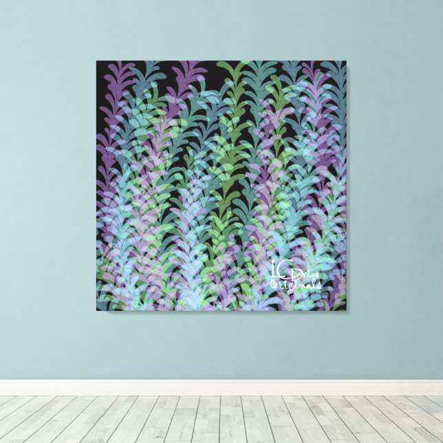 Growing Wild Stretched Canvas. Canvas Print (Insitu(Wood Floor))
