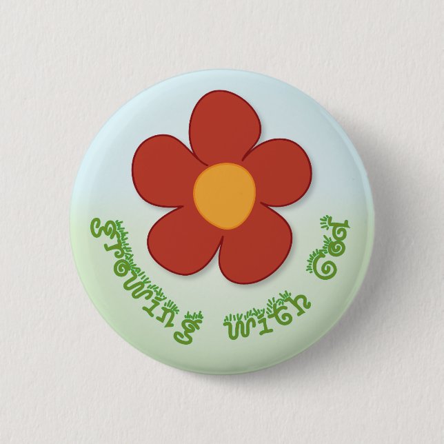 Growing with God button (Front)
