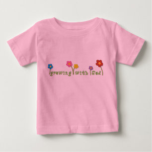 Growing with God Christian baby tee
