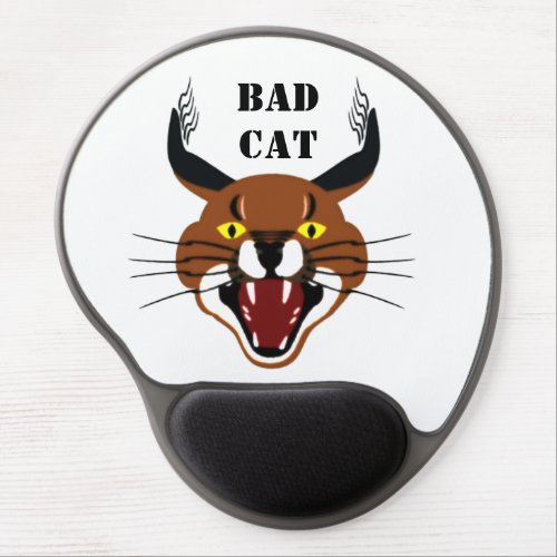 Growling Caracal Bad Cat Gel Mouse Pad