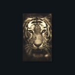 Growling Tiger Face in Sepia Tones Canvas Print<br><div class="desc">A beautiful image of a growling tiger's face in sepia tones.</div>