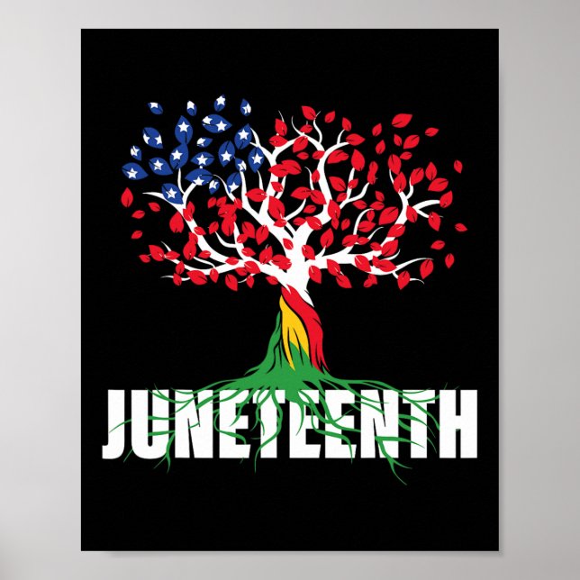 Grown African Root Tree Juneteenth Black Freedom  Poster (Front)