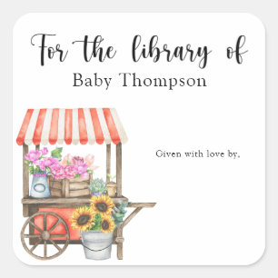 Grown Baby Shower bookplate - for the library of