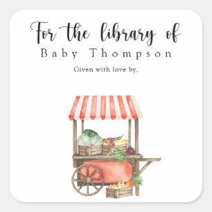 Grown Baby Shower bookplate - for the library of