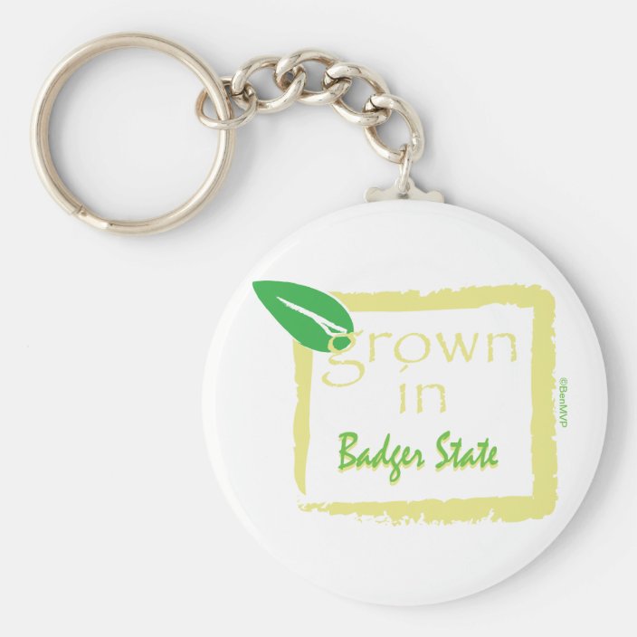 Grown in Badger State Keychain