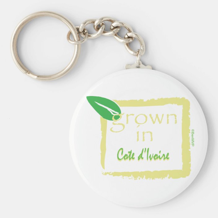 Grown in Cote d'Ivoire Keychain