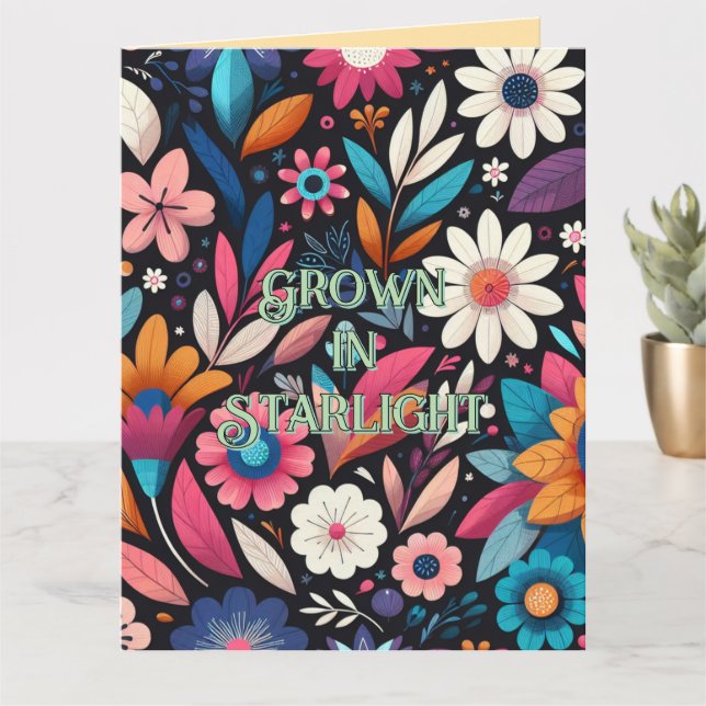 Grown in Starlight Greeting Card (Small Plant)