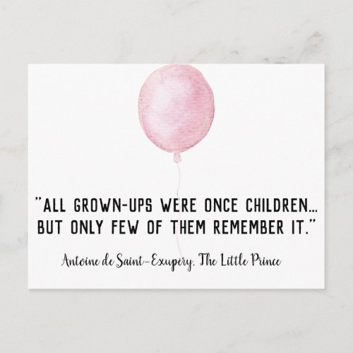 Grown Ups Quote Postcard