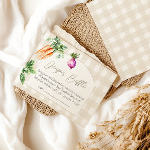 Grown with Love Market baby shower diaper raffle Enclosure Card