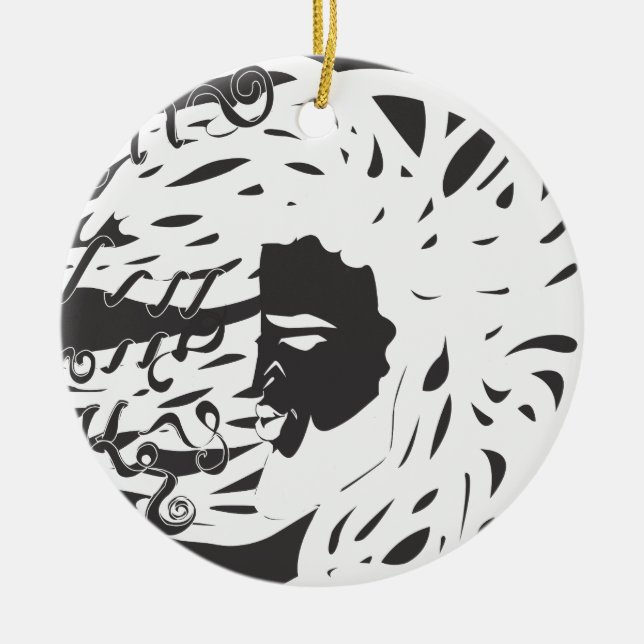 Growth and Harmony Ceramic Ornament (Front)