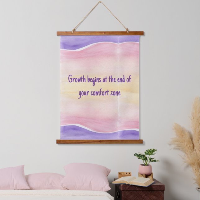 Growth Begins Wood Topped Wall Tapestry (Bedroom)