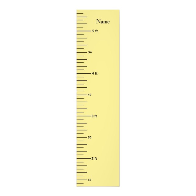 Growth Chart Add Child's Name and Add Clip Art Photo Print (Front)