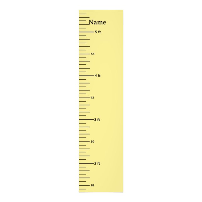 Growth Chart Add Child's Name and Add Clip Art Photo Print (Front)