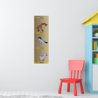 Growth Chart - Duck, Unicorn, Giraffe Dolls
