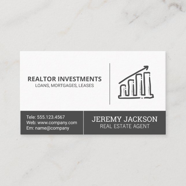 Growth Chart | Real Estate Business Card (Front)