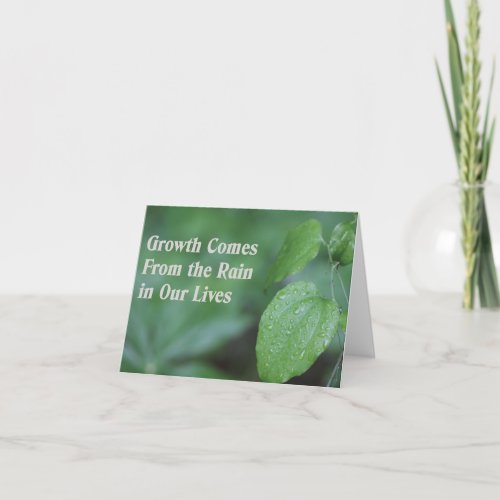 Growth Comes From the Rain Card _ blank inside