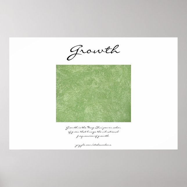 Growth - Feng Shui Green Poster (Front)