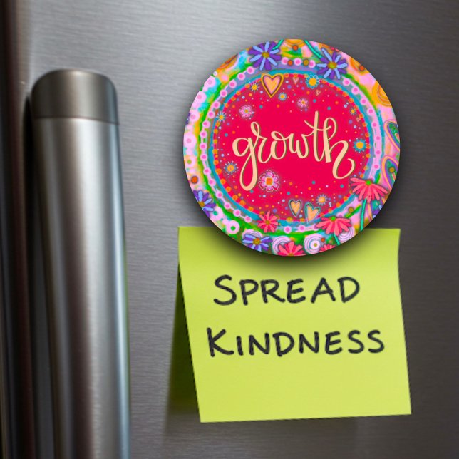 Growth Floral Inspirational Inspirivity Magnet (Creator Uploaded)