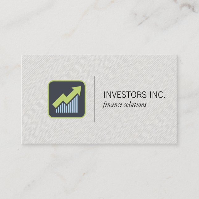 Growth Icon | Investments Business Card (Front)