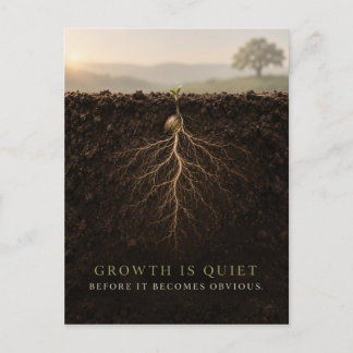 Growth Is Quiet Postcard