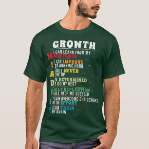 Growth Mindset Brain Motivation Smart Entrepreneur T-Shirt