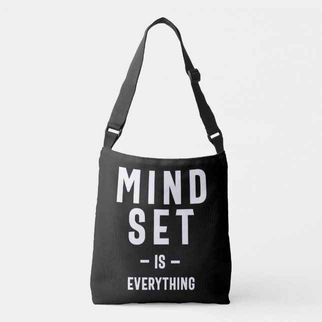 Growth Mindset Entrepreneur Teacher Fitness Motiva Crossbody Bag (Front)