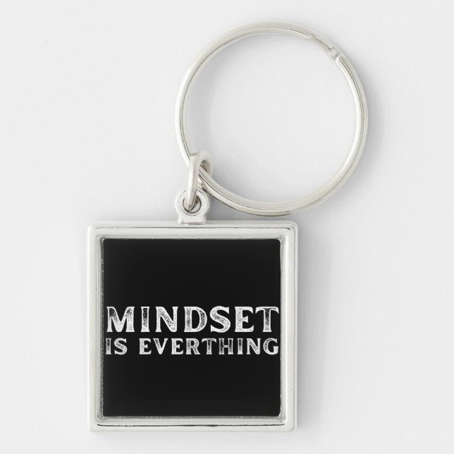Growth Mindset Entrepreneur Teacher Fitness Motiva Keychain (Front)