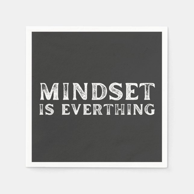 Growth Mindset Entrepreneur Teacher Fitness Motiva Napkins (Front)