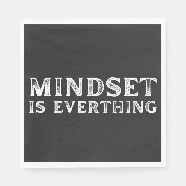 Growth Mindset Entrepreneur Teacher Fitness Motiva Napkins (Front)