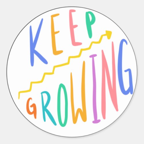 Growth Mindset Sticker âœKeep Growingâ