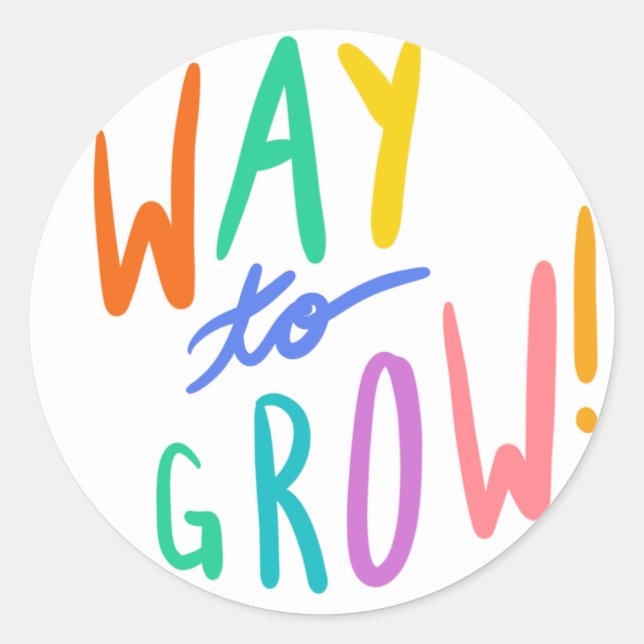 Growth Mindset “Way to Grow” Sticker (Front)