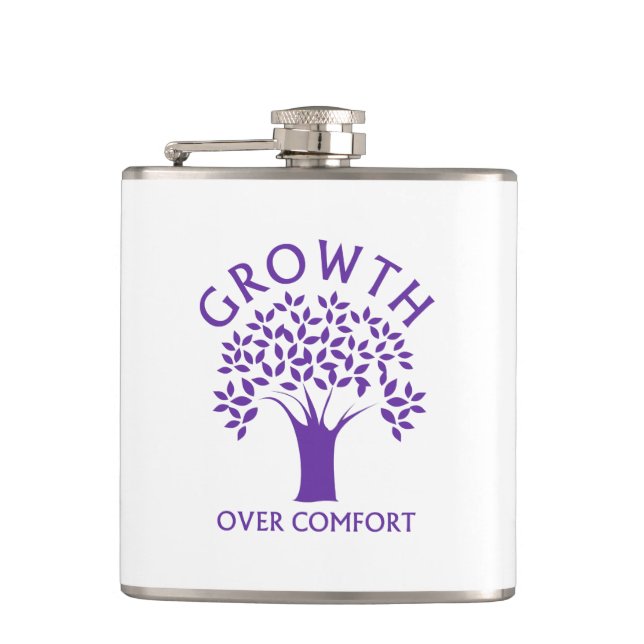 Growth Over Comfort Flask (Front)